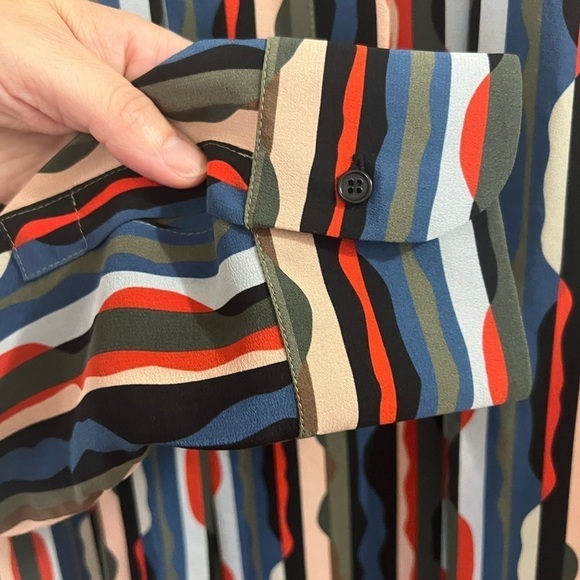 AKRIS PUNTO Mulberry Silk Bow Shift Dress - size 12 - Picture 7 of 10